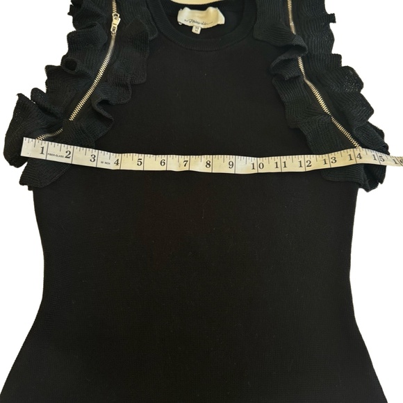 3.1 Phillip Lim Dress Ruffled Zippered Shoulders Sleeveless Bodycon Knit XS - Picture 10 of 12